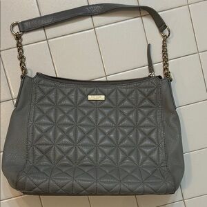 Kate Spade Quilted Gray Shoulder Bag